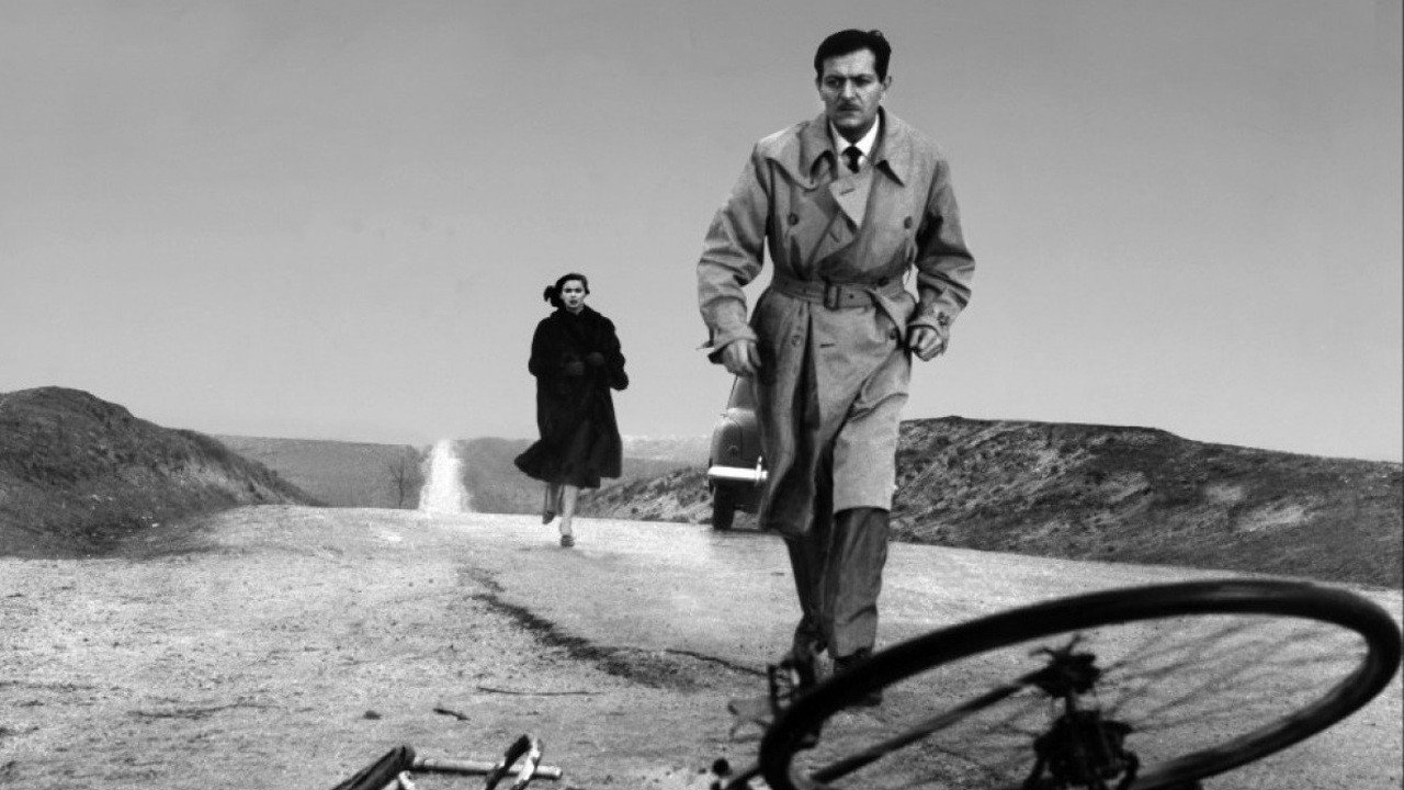 Cartel de la película Muerte de un ciclista (1955) de Juan Antonio Bardem