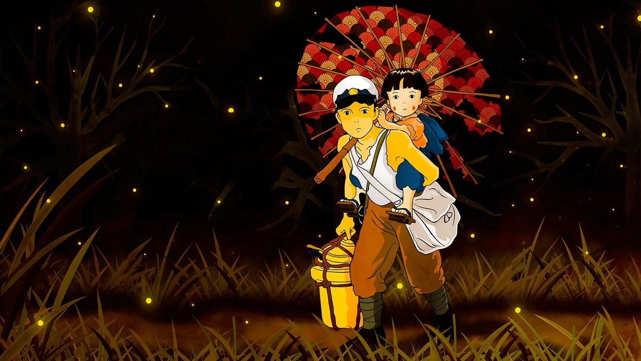 Cartel de la película La tumba de las luciérnagas (1988) de Isao Takahata