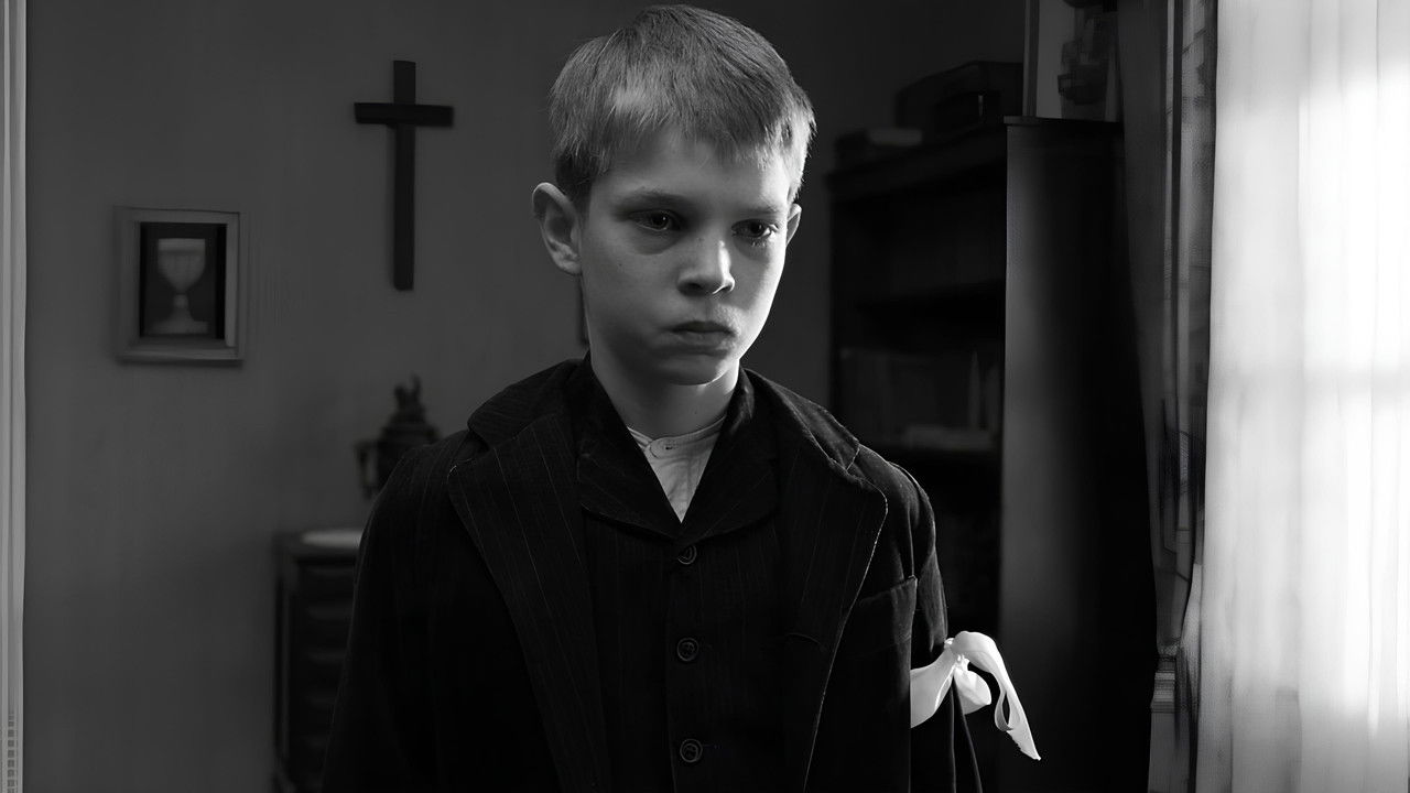 Cartel de la película La cinta blanca (2010) de Michael Haneke